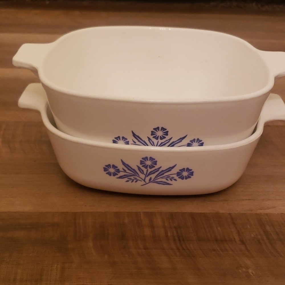 Vintage Corningware blue corn flower bundle 2